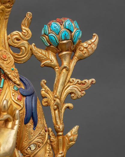 Mother Green Tara Statue- Goddess of Fearlessness and Mercy