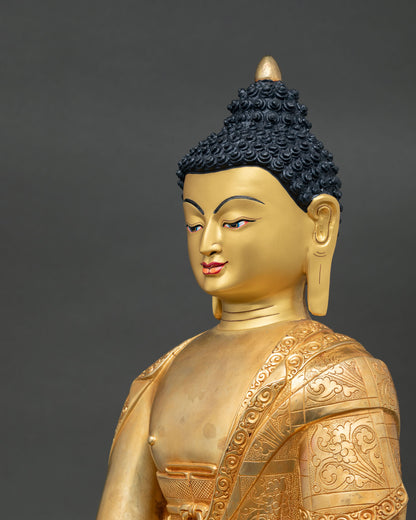 Enlightened Shakyamuni Buddha Statue | Buddhist Art from Nepal
