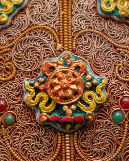 Handmade Tibetan Ashtamangala | Buddhist Symbols for Altars & Rituals