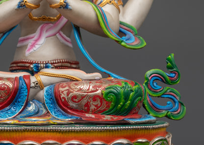 Premium Chenrezig Statue | Beautifully Painted Avalokiteshvara Idol