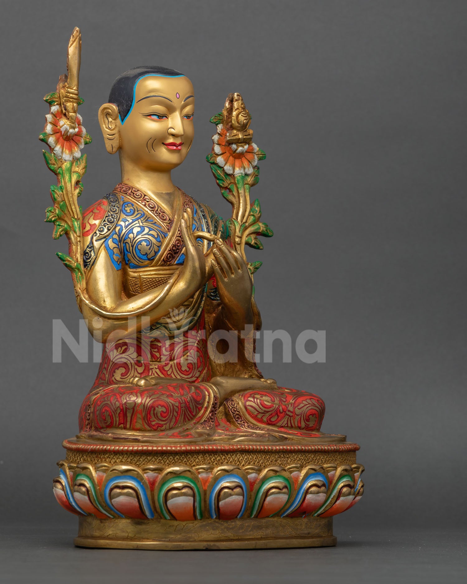 Lama Tsongkhapa Statue Set – Authentic Tibetan Art