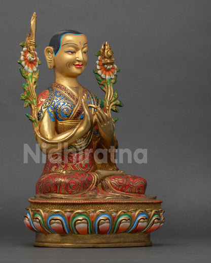 Lama Tsongkhapa Statue Set – Authentic Tibetan Art