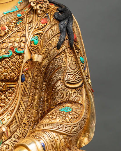 Guru Rinpoche Statue | Traditional Lost-Wax Cast Art from Nepal