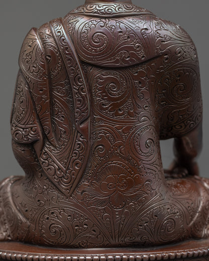 Oxidized Buddha Mitrugpa Statue | Buddhist Sculpture from Nepal