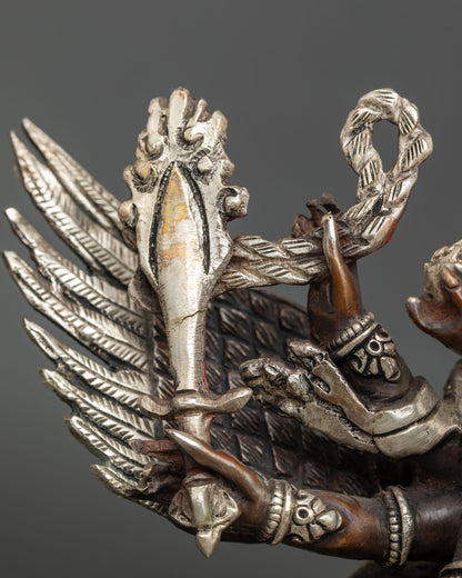 Wrathful Hayagriva Statue | Handmade Oxidized Copper Sculpture