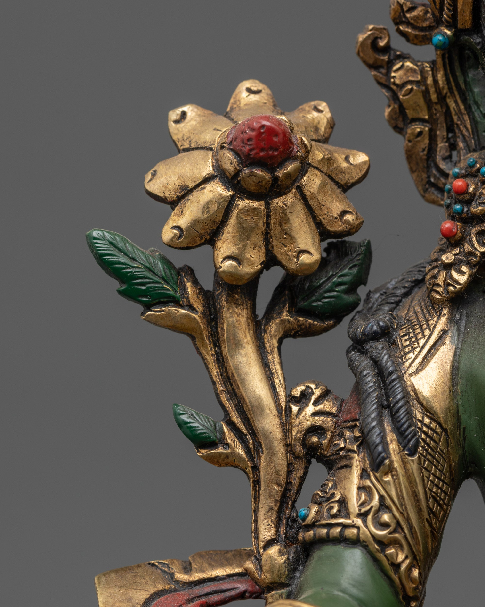 Tibetan Dolma Statue | Copper Statue of Green Tara