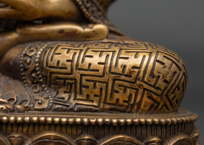 Shakyamuni Buddha Statue with Antique Finish | Nepali Handcraft