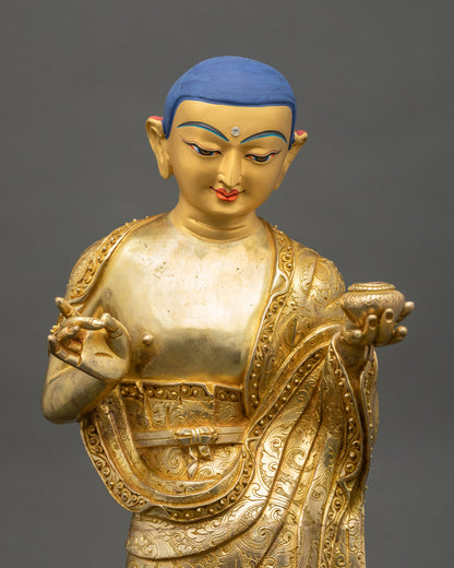 Handmade Shakyamuni Buddha with Disciples Statue | Spiritual Artwork