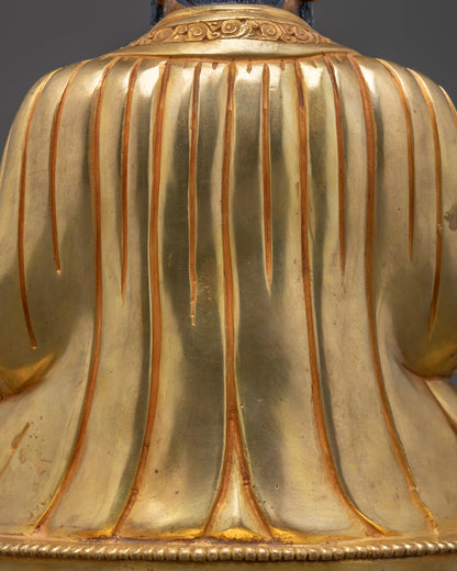 Divine Guru Shapdum Statue | 24K Gold-Gilded Buddhist Master Figure