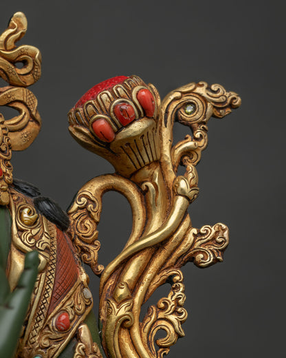 Beautiful Green Tara Statue | Buddhist Compassionate Deity