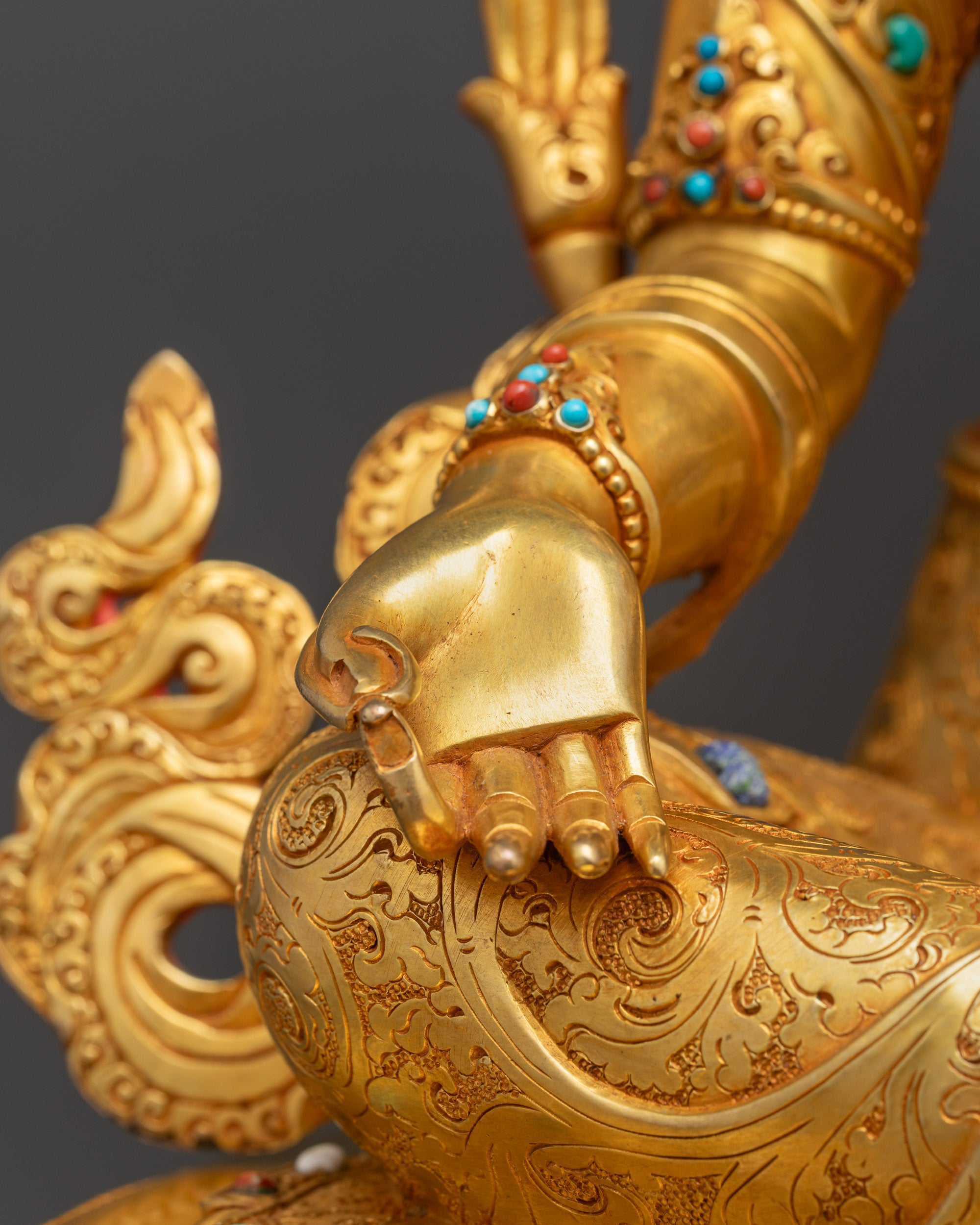 Handmade Green Tara Statue | Exquisite Handcrafted Tibetan Tara Sculpture