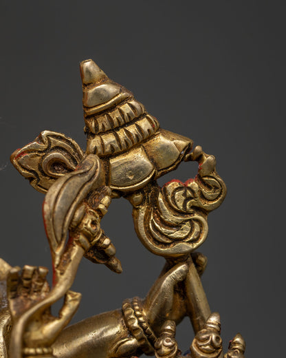 Red Dzambhala Statue | Authentic Nepalese Craftsmanship