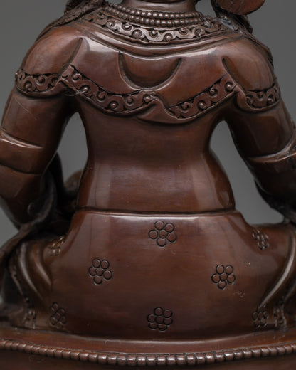 Yellow Dzambhala Statue – Handcrafted Nepalese God of Wealth