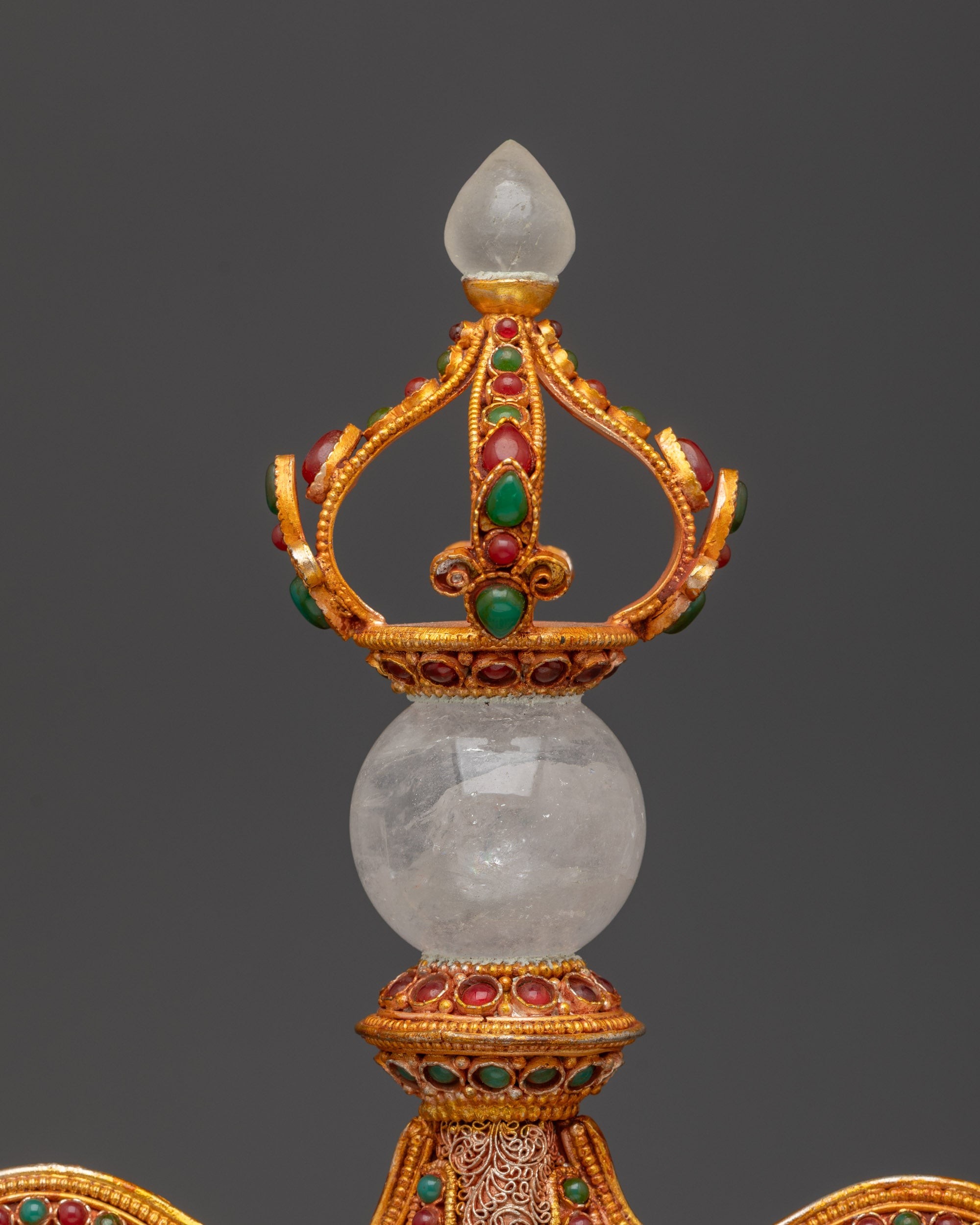 13" Hand-Carved Kartika Ritual Dagger with Throne | Ceremonial Tool