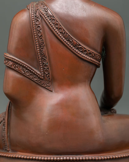 Oxidized Copper Shakyamuni Buddha Statue | Handcrafted in Nepal
