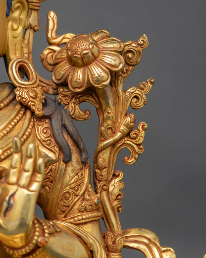 Peaceful White Tara Sculpture | Fine Himalayan Buddhist Art