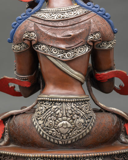 Vajradhara Statue | Oxidized Buddha Figurine for Devotional Practice