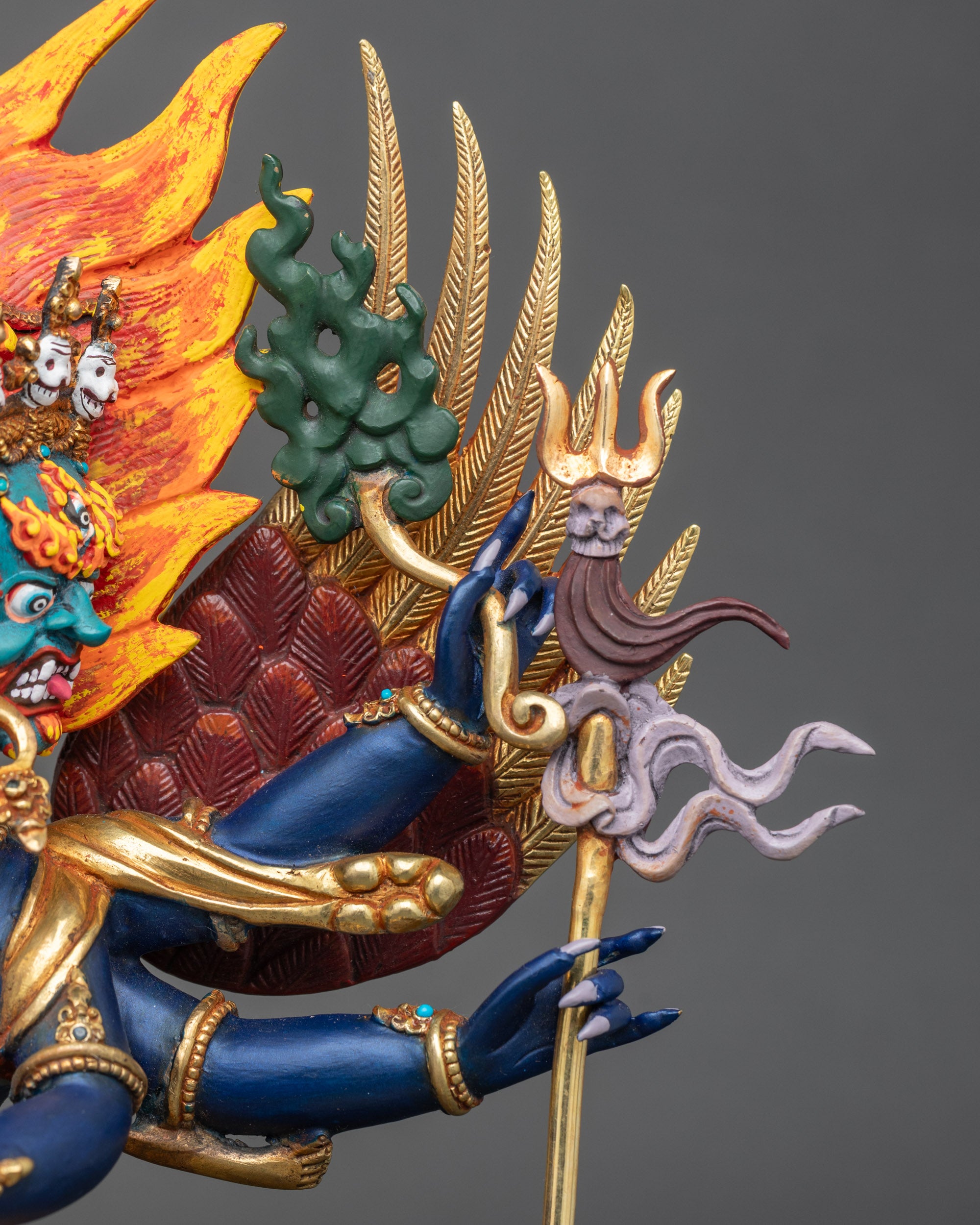 Handcrafted Vajrakilaya (Dorje Phurba) Statue | Nepalese Buddhist Art