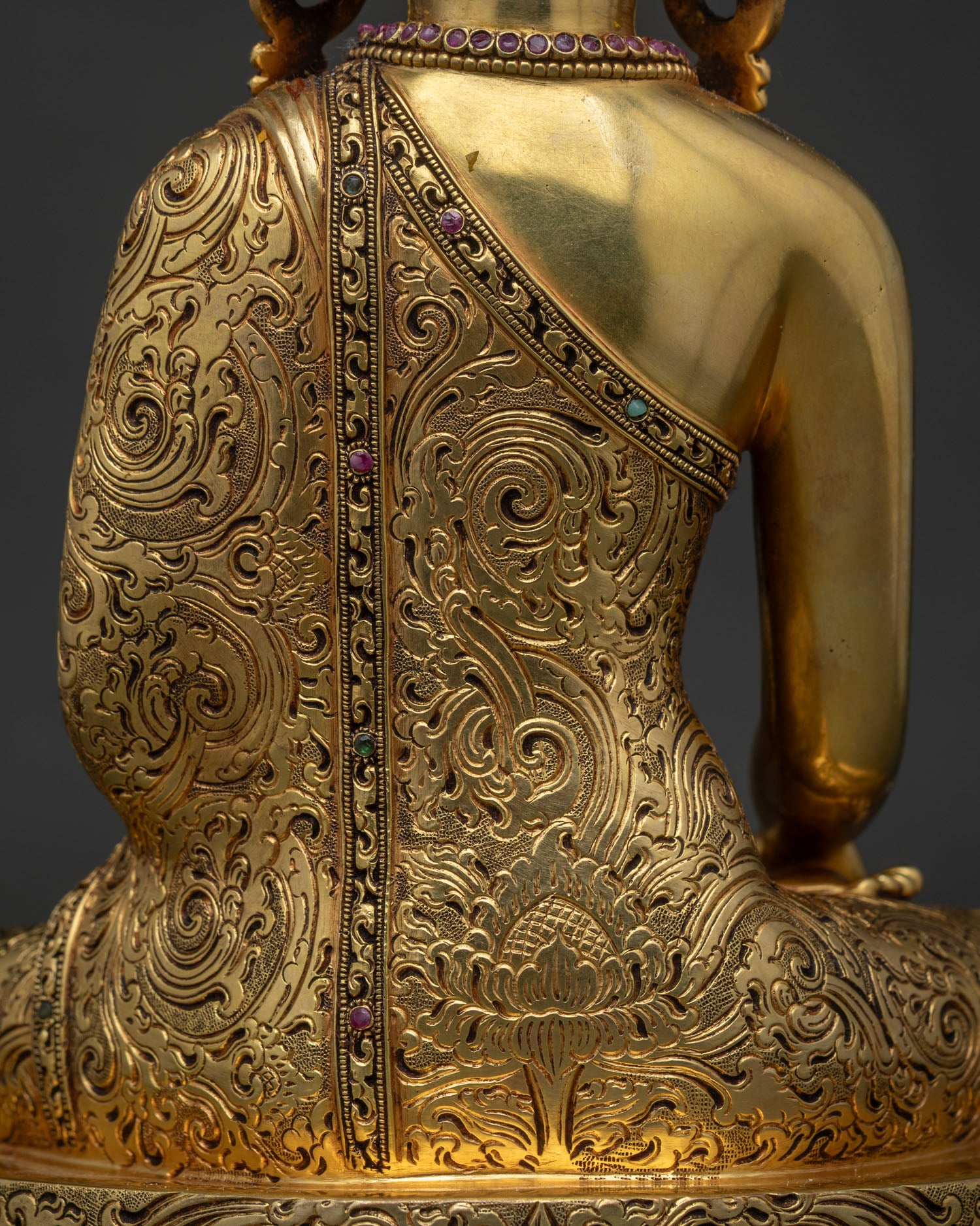 Jewel-Crowned Shakyamuni Buddha Statue | Meditation Room Decor