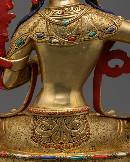 Bodhisattva Manjushri Statue | Tibetan Wisdom Deity Crafted in Nepal