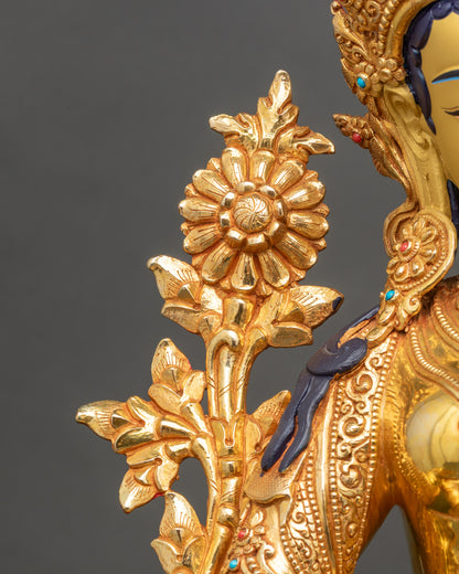 Green Tara Statue | Handcrafted Tibetan Buddhist Artwork