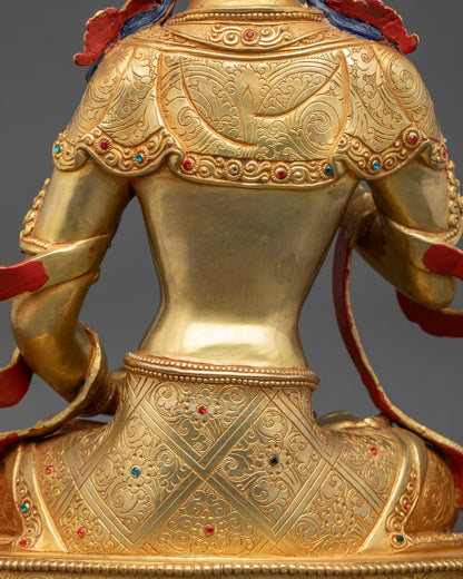 Authentic Vajrasattva Statue | Nepalese Ritual & Altar Decor