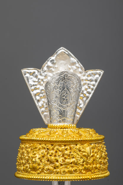 Exquisite Himalayan Bhumba Set | Gold & Silver Plated Ritual Vessels