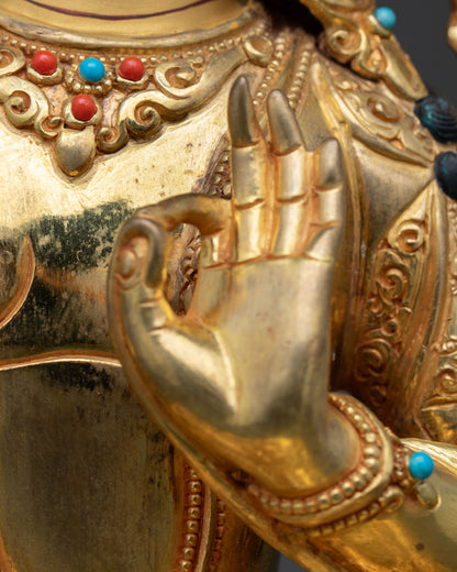 Manjushri Statue from Nepal | Authentic Himalayan Artwork