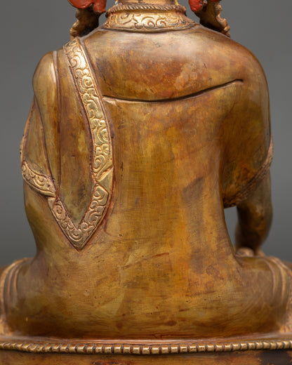 Crowned Buddha Shakyamuni Statue | Lost-Wax Casted Idol for Meditation