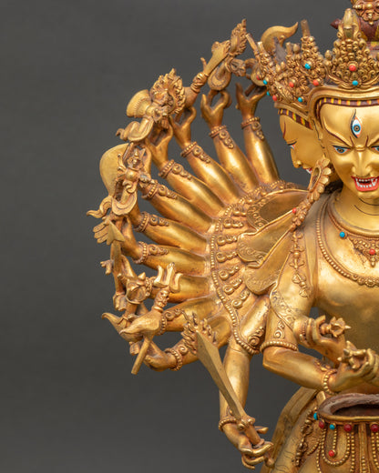 Handcrafted Kalachakra Statue | Anuttarayoga Tantra Deity Sculpture