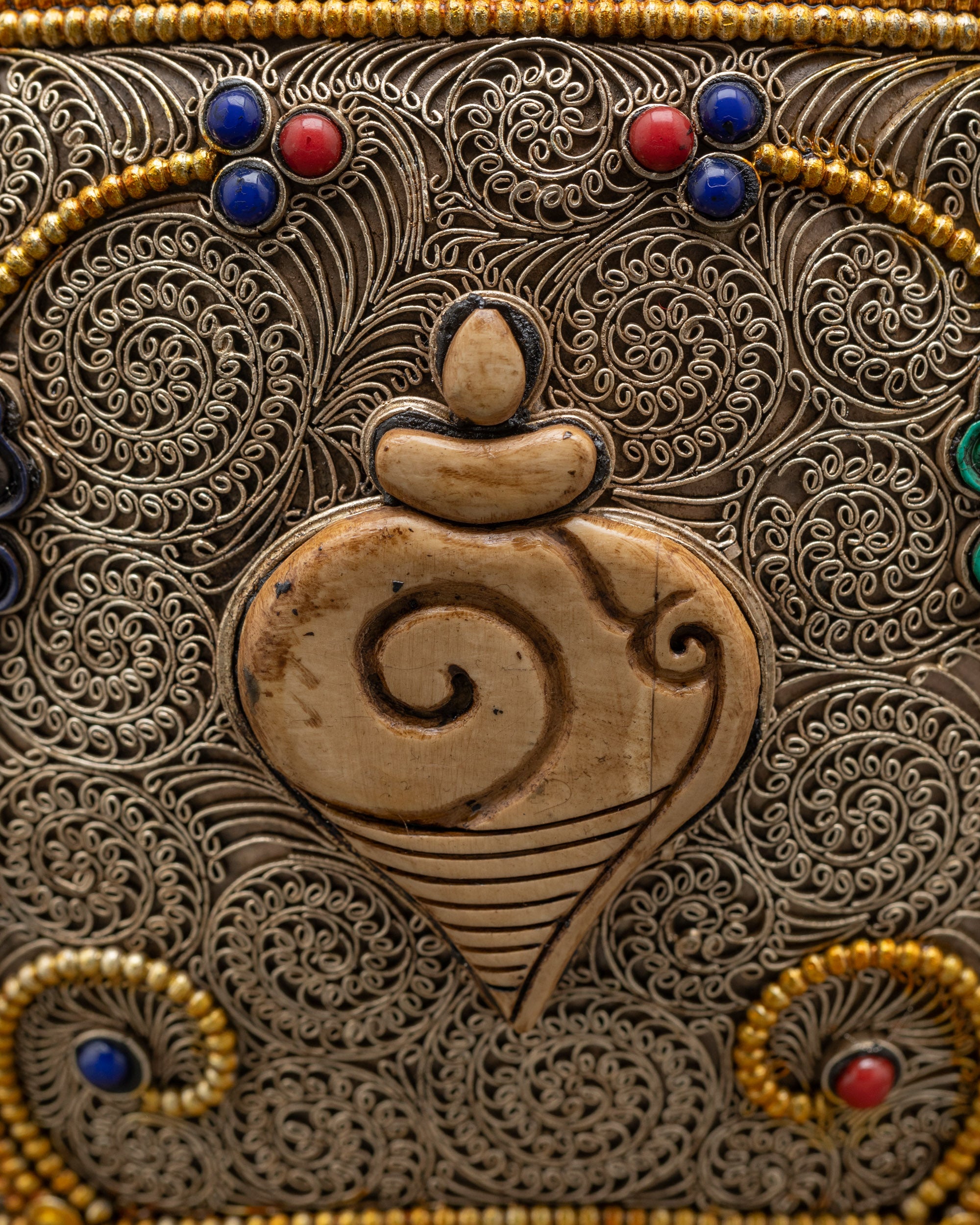 Symbolic Auspicious Rice Pot | Traditional Nepalese Buddhist Pot