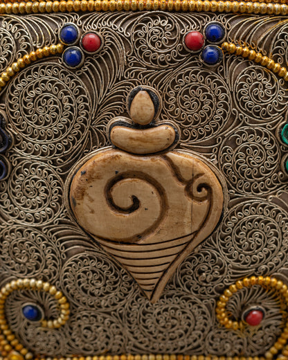 Symbolic Auspicious Rice Pot | Traditional Nepalese Buddhist Pot