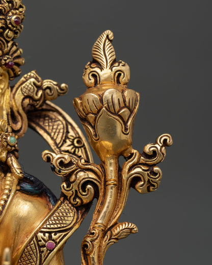 Green Tara Statue – Buddhist Decor for Peace & Harmony