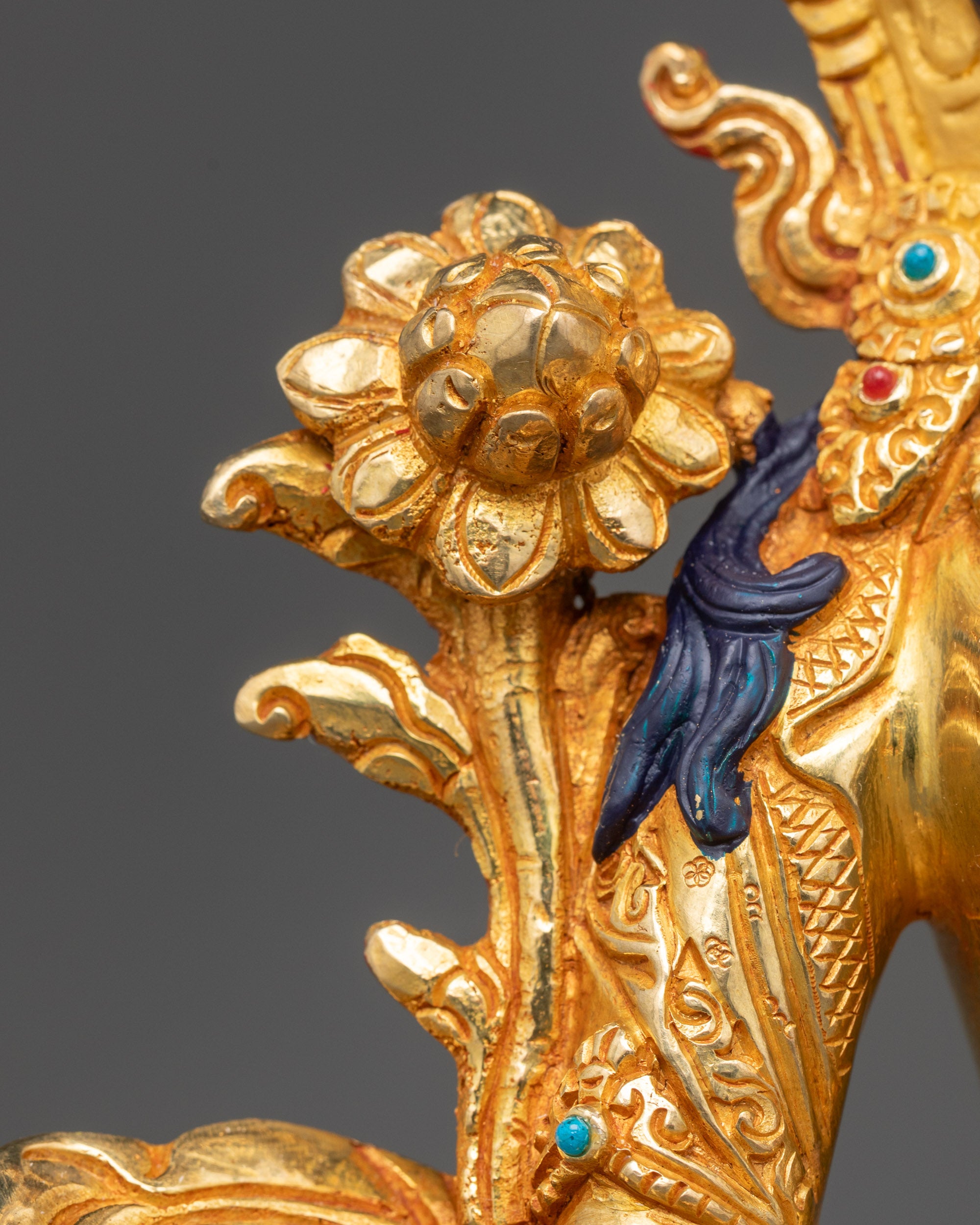 Green Tara Statue from Nepal | Sacred Buddhist Sculpture for Devotion