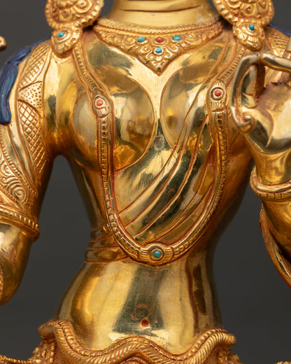 Green Tara Statue | Hand-Carved Nepalese Artwork