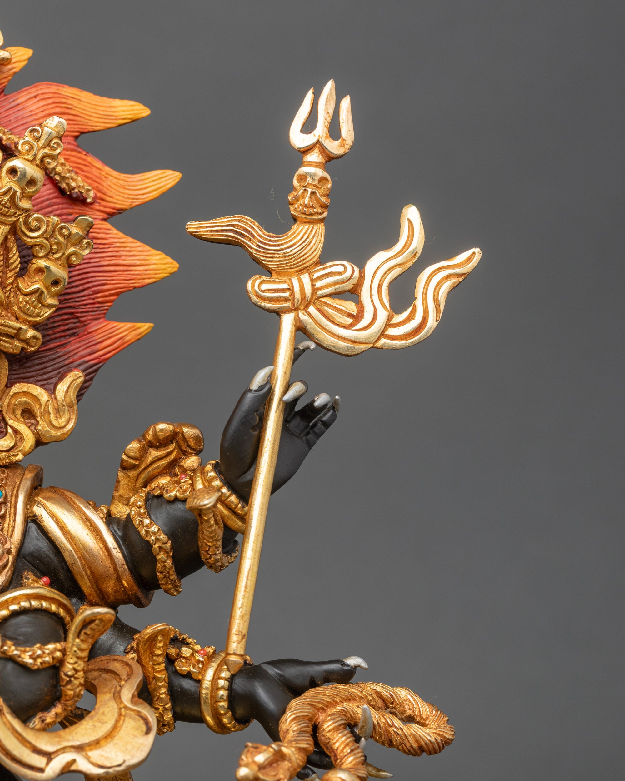 Handcrafted Six Arm Mahakala Statue | Symbol of Protection & Awakening