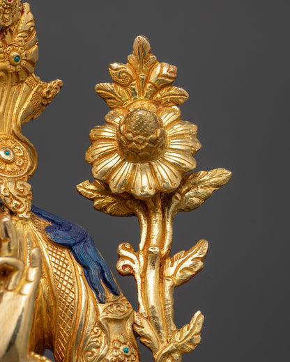 Buddhist Green Tara Statue | Artisan-Crafted Nepalese Meditation Idol