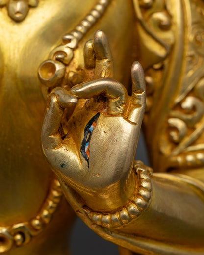 Nepalese Goddess White Tara Statue for Spiritual Blessings