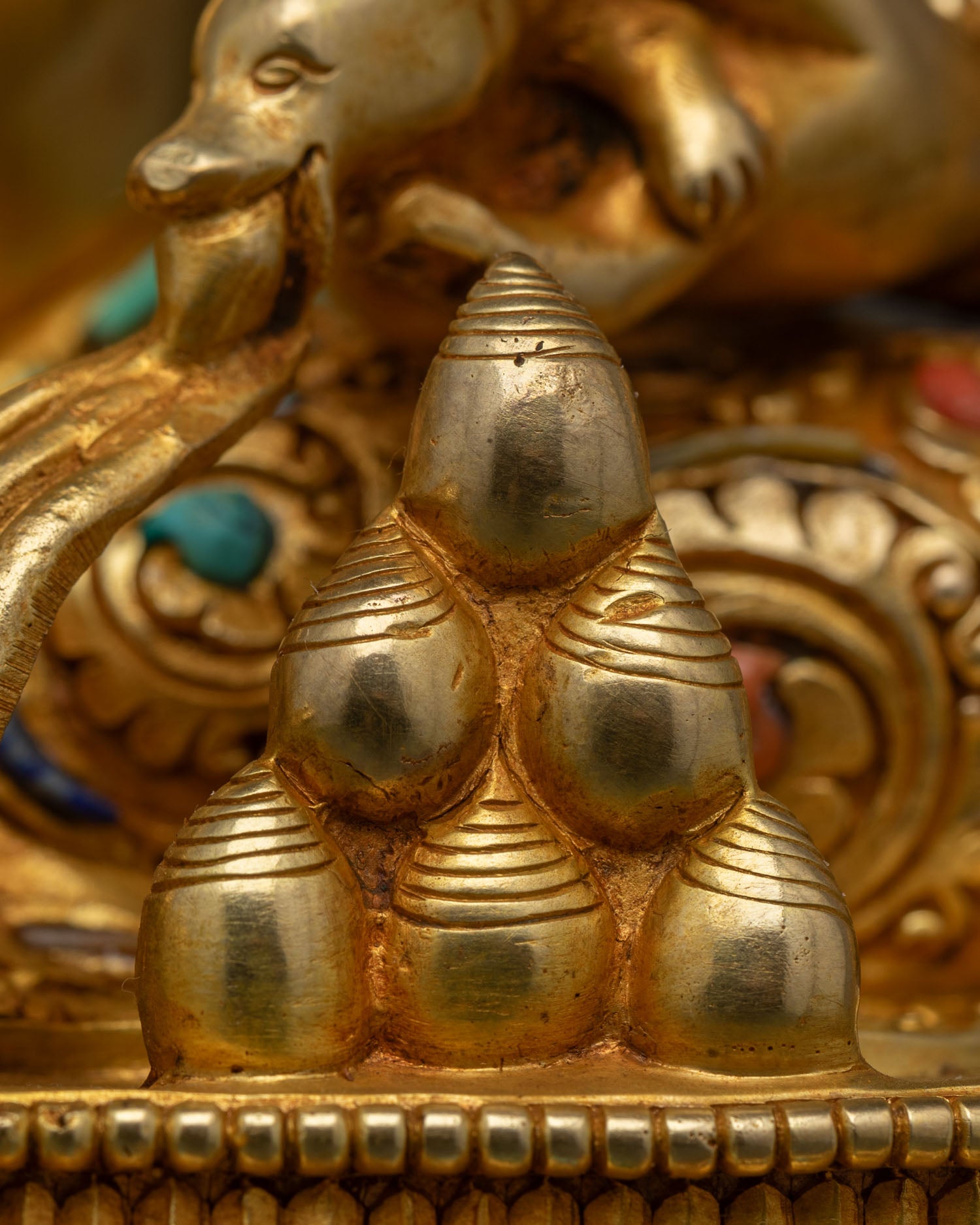 Dzambhala on Throne Statue | Buddhist Guardian of Wealth & Abundance