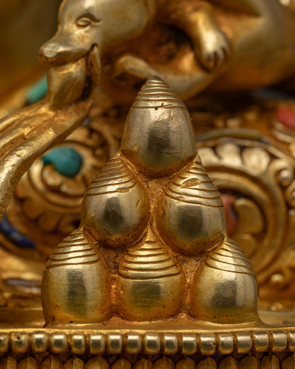 Dzambhala on Throne Statue | Buddhist Guardian of Wealth & Abundance
