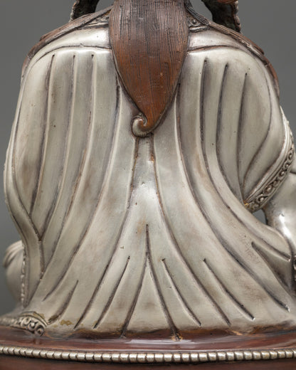 Oxidized Guru Padmasambhava Sculpture | Handicrafted Nepalese Statue