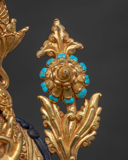 Luxurious Green Tara Statue | Tibetan Buddhist Art from Nepal