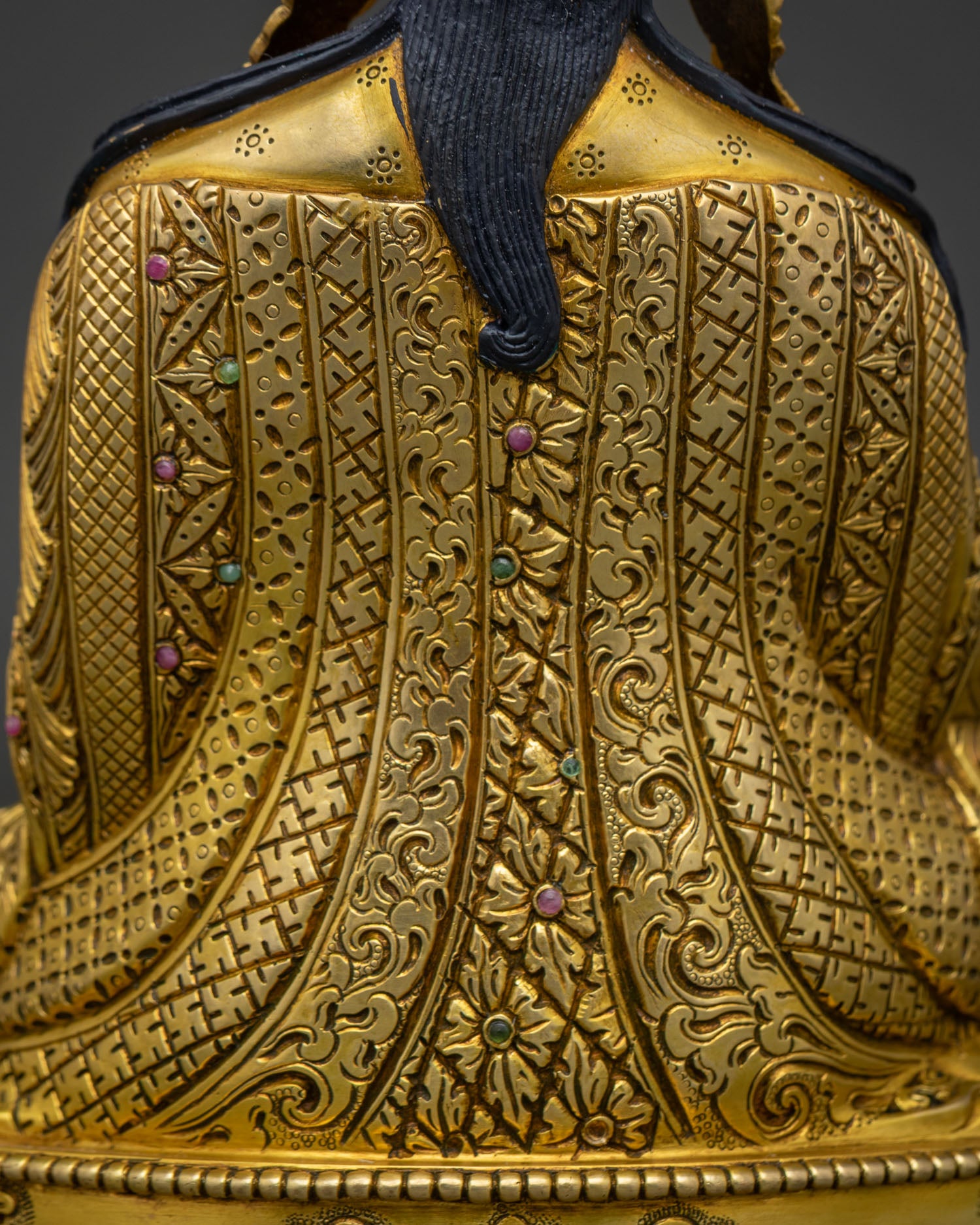 Guru Rinpoche Statue | 24K Gold-Fire Gilded Copper Art