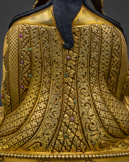 Guru Rinpoche Statue | 24K Gold-Fire Gilded Copper Art