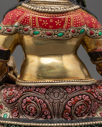 Vajrayana Dzambhala Statue | Traditional Himalayan Buddhist Artwork