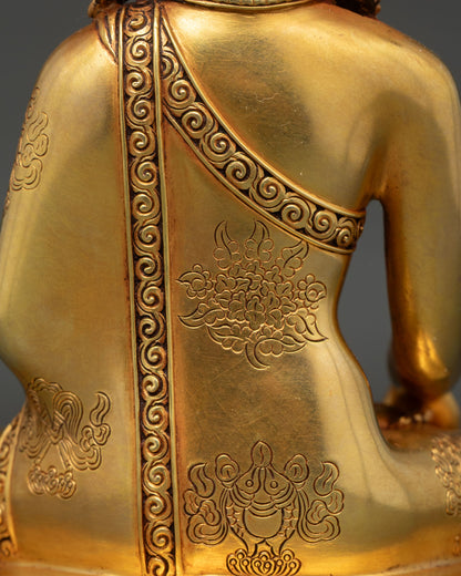 Crown Shakyamuni Buddha Statue | Handcrafted Meditation Decor
