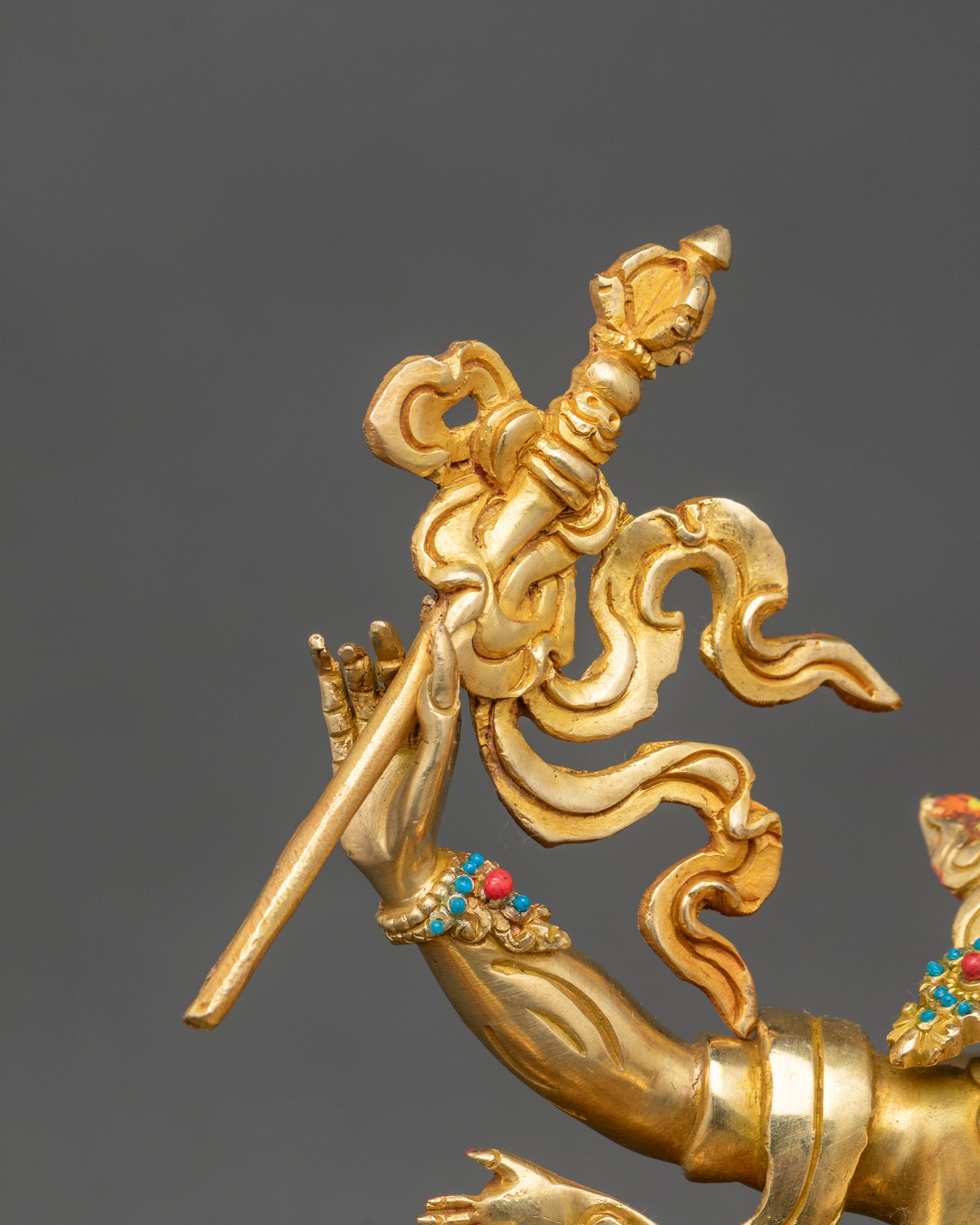 Palden Lhamo Altar Statue | Spiritual Nepalese Buddhist Sculpture