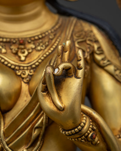 Standing Green Tara Statue – Liberator from the Eight Fears