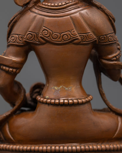 Vajrasattva Idol | Nepalese Oxidized Statue for Karma Cleansing