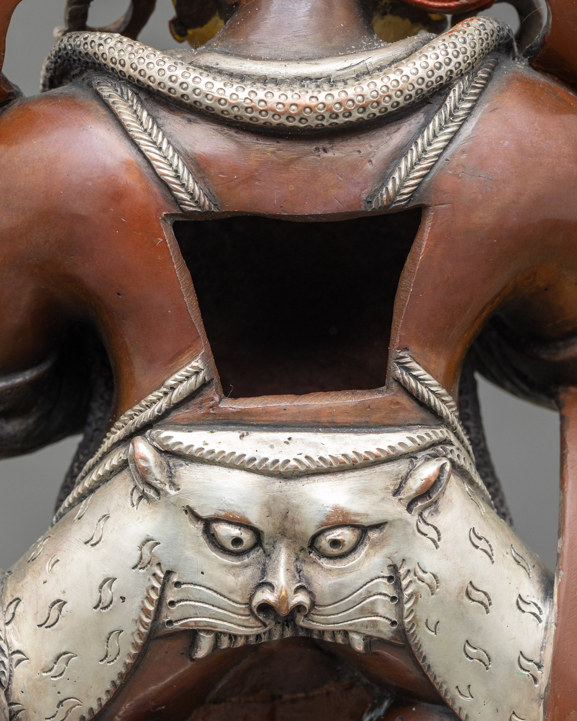 Sakya Mahakala Copper Statue | Traditional Nepalese Tantric Protector